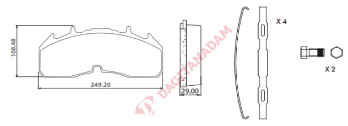 Disk Fren Balatası - 29332 Mercedes Arocs