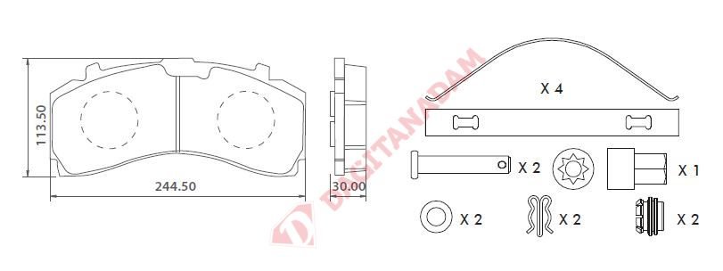 Lumag Disk Fren Balatası - Mercedes Y.M Ön - 29246