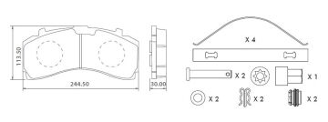 Disk Fren Balatası - Wva No: 29354/29353 - Mercedes - Ön/Arka | Oem No: K035471K50  - Lumag