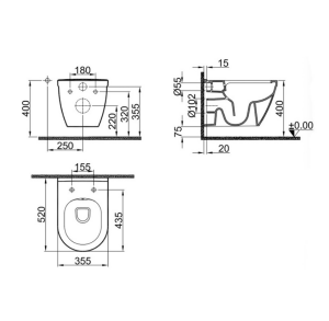 KANALSIZ ASMA KLOZET - EKOSE 52 CM