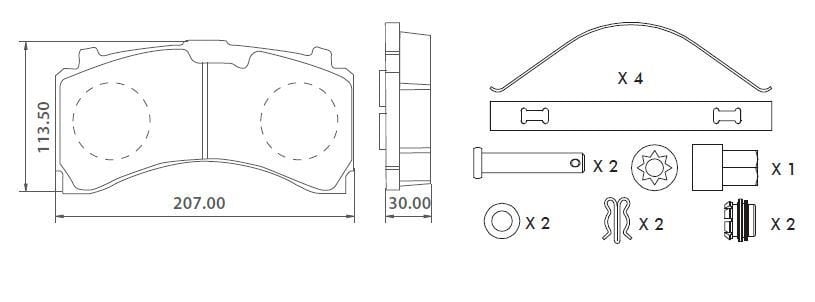 Lumag Disk Fren Balatası - Mercedes Y.M Arka - 29244