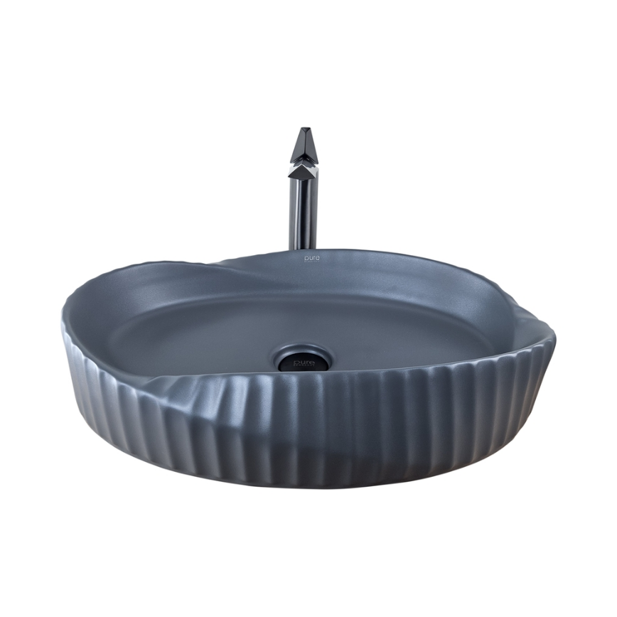 ÇANAK LAVABO - BEYAZ NEXA 60 CM MAT GRİ