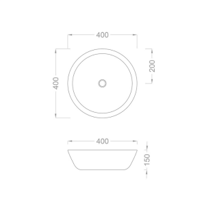 DEKORATİF ÇANAK LAVABO - TEZGAH ÜSTÜ BEYAZ