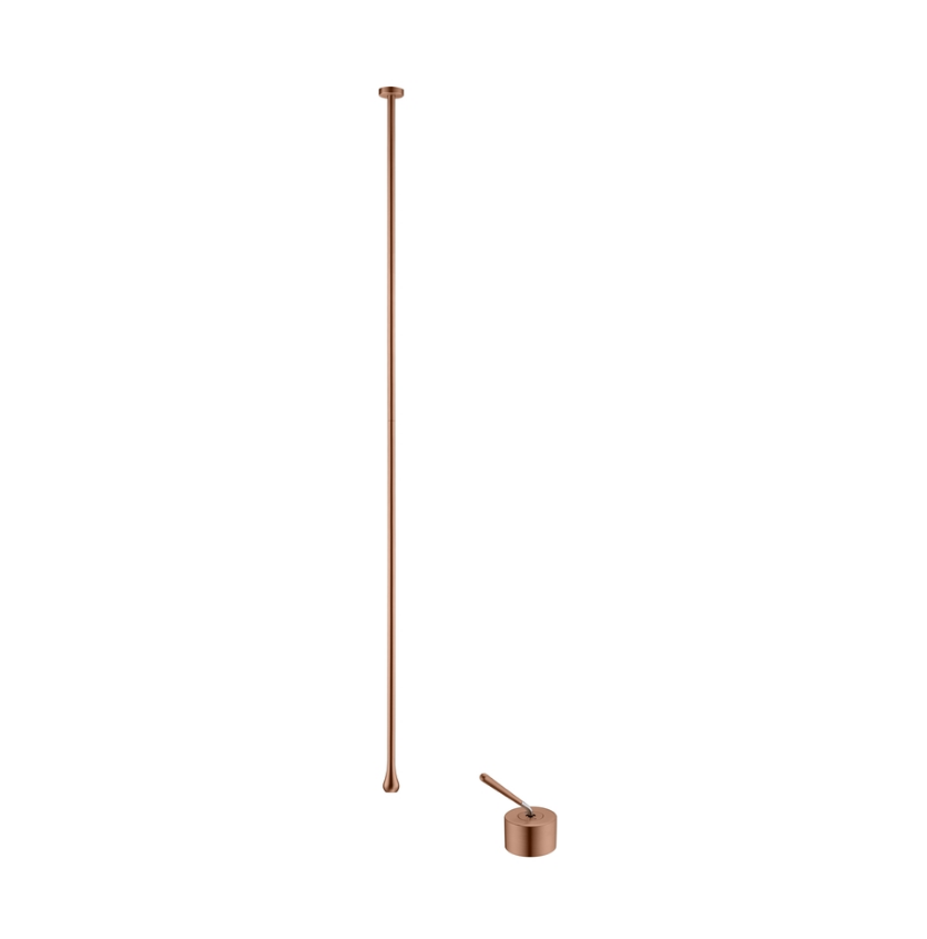 LAVABO BATARYASI - MİNİMAL FIRÇALI ROSE GOLD TAVANDAN L