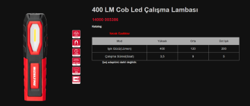 Led Çalışma Lambası - 400 Lümen Cob