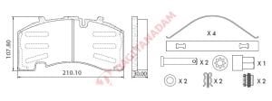 Disk Fren Balatası - Saf - Bpw Dorse / 29171-29308
