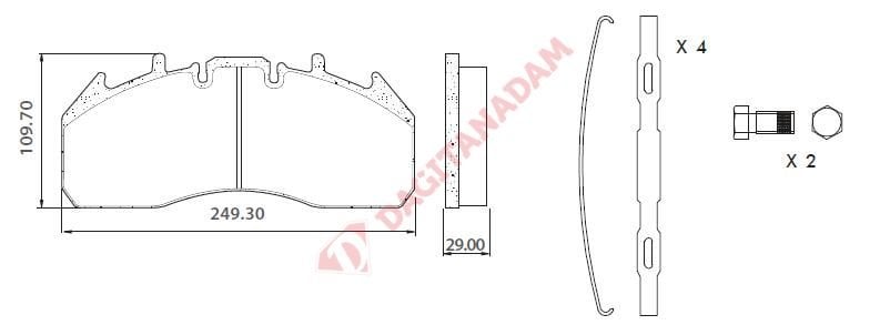 LUMAG DİSK FREN BALATASI RVI MAGNUM - VOLVO FE-FM - 29174