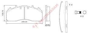 LUMAG DİSK FREN BALATASI RVI MAGNUM - VOLVO FE-FM - 29174