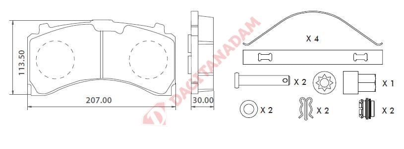 LUMAG DİSK FREN BALATASI MERCEDES Y.M ARKA - 29244
