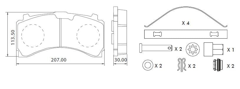 Disk Fren Balatası - Wva No: 29352/29351 - Mercedes - Arka | Oem No: 14231210 - Lumag