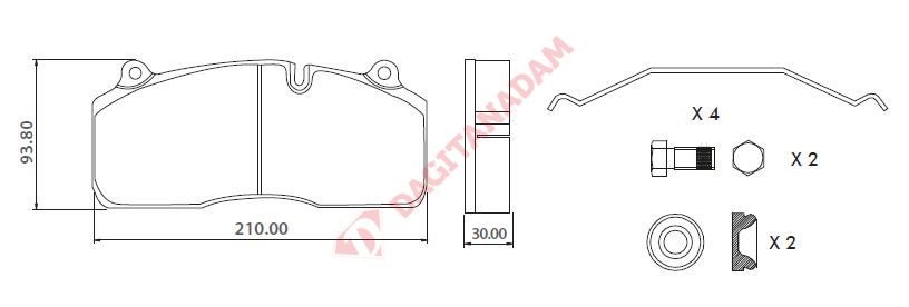 Lumag Disk Fren Balatası - Saf Dorse - 29175/29195