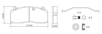 Disk Fren Balatası - Wva No: 29175/29195 - Hendrıckson – Mercedes – Saf - Arka | Oem No: 3057009600 - Lumag