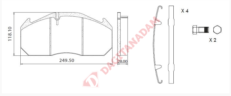 DİSK FREN BALATASI MAN /TGA 29030  GACU