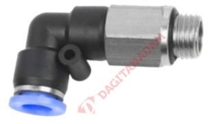 Nipel Dirsek Rakor - 3/8 - 8 Mm