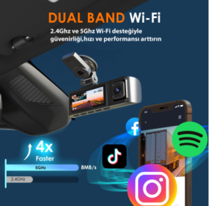 ARAC KAMERASI - REXING R316 4K GPS WI-FI + 64GB SD