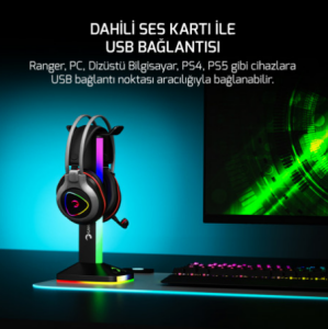 GAMING KULAKLIK - GAMEPOWER RANGER SİYAH 7.1 RGB