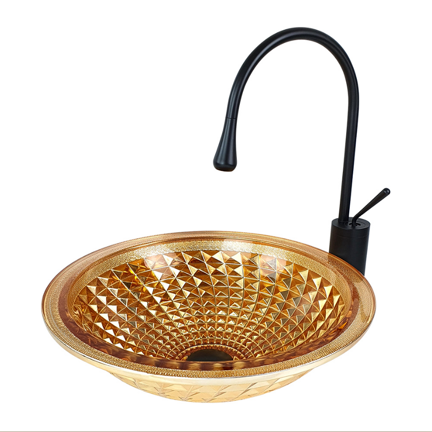 CAM LAVABO - ALDER DEKORATİF ALTIN