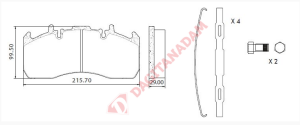 DİSK FREN BALATA RENAULT RVI MİDLUM VOLVO FL(YAYLI) GACU