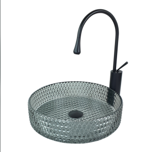 DEKORATİF CAM LAVABO - GÜMÜŞ