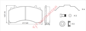 DİSK FREN BALATA MAN  TGX / AROCS  GACU