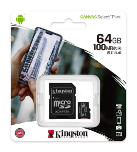 MICRO SD CARD - CL10 64 GB KINGSTON CANVAS SELECT PLUS  SDCS2/64GB