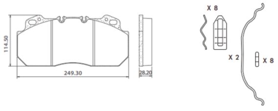 Disk Fren Balatası - Wva No: 29090 - Dennıs – Renault – Volvo - Ön | Oem No: 5001831161 - 5001846034 - İntroway