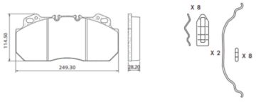 Disk Fren Balatası - Wva No: 29090 - Dennıs – Renault – Volvo - Ön | Oem No: 5001831161 - 5001846034 - İntroway