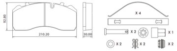 Disk Fren Balatası - Wva No: 29093/29094 - Daf – Bpw – Mercedes - Ön/Arka | Oem No: 2992336 - 2996468 - İntroway