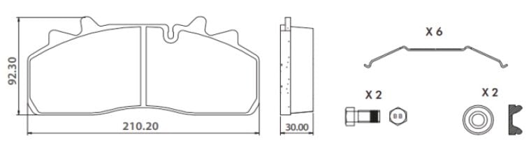 Disk Fren Balatası - Wva No: 29126/29159 - Daf – Renault – Saf - Ön/Arka | Oem No: 12182192 - 12182492 - İntroway