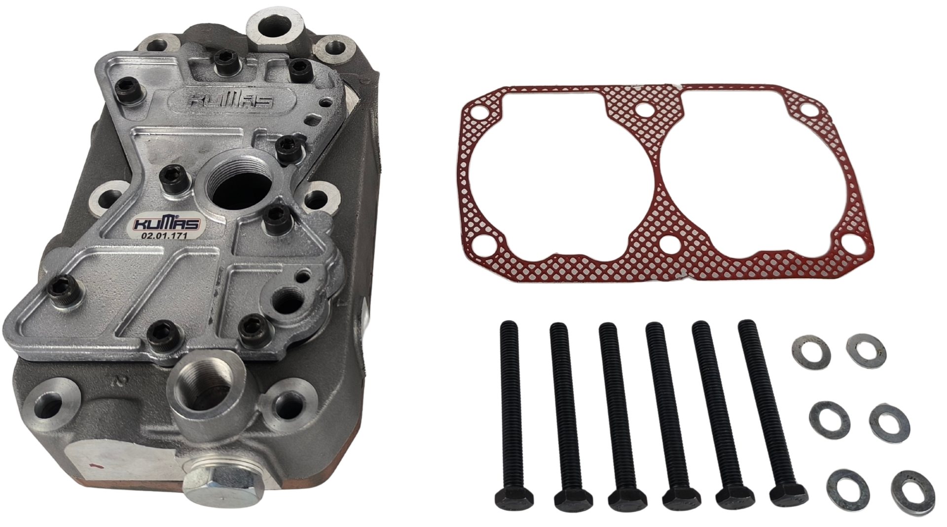 Kompresör Komple Kapak Bypas'lı (Siboplu) Çift Silindir - Ford | 8C462B960AA - K094157K50 - 7C462875ADN - LK4958 - K013739