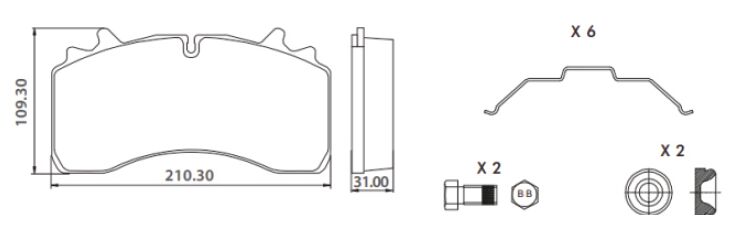Disk Fren Balatası - Wva No: 29162/29336 - Saf - Arka | Oem No: 233501309 - 3057008400 - İntroway