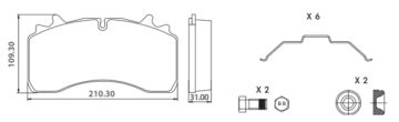 Disk Fren Balatası - Wva No: 29162/29336 - Saf - Arka | Oem No: 233501309 - 3057008400 - İntroway