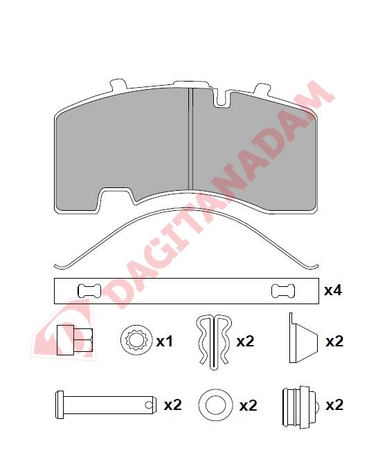Disk Fren Balatası - 29171 Bp-W Saf Ön/Arka
