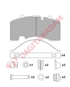 Disk Fren Balatası - 29171 Bp-W Saf Ön/Arka