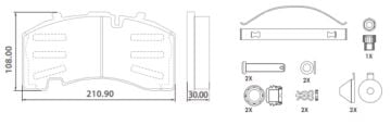 Disk Fren Balatası - WVA No: 29158/29171 - Bpw - Saf - Oem No: 44207020 - 509290060