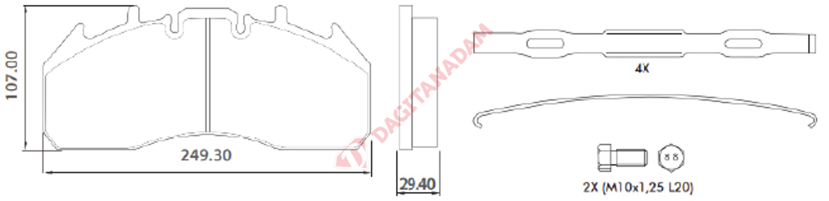 DİSK FREN BALATASI - 29174 RENAULT VOLVO