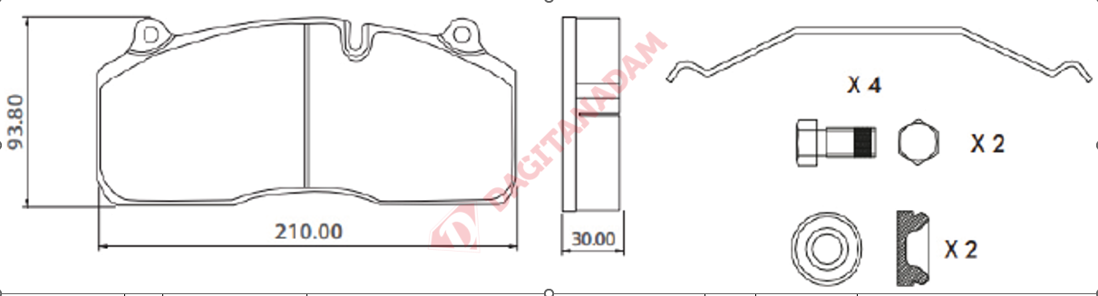 Disk Fren Balatası - 29195 Bp-W Saf Haldex