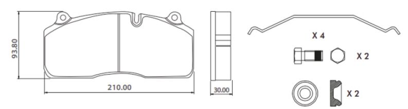 Disk Fren Balatası - Wva No: 29175/29195 - Hendrıckson – Mercedes – Saf - Arka | Oem No: 3057009600 - İntroway