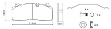 Disk Fren Balatası - Wva No: 29175/29195 - Hendrıckson – Mercedes – Saf - Arka | Oem No: 3057009600 - İntroway