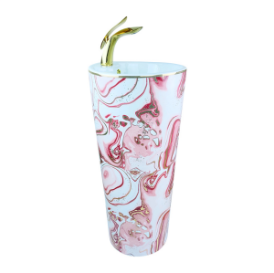 MONOBLOK LAVABO - EBRU PEMBE ALTIN