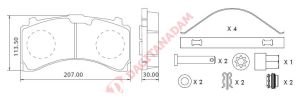 DİSK FREN BALATASI - 29244 MERCEDES YENİ MODEL ARKA