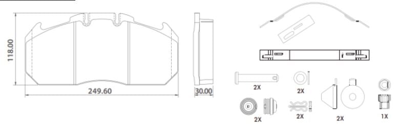 Disk Fren Balatası - Wva No: 29352/29351 - Mercedes - Arka | Oem No: 14231210 - 64201520 - İntroway