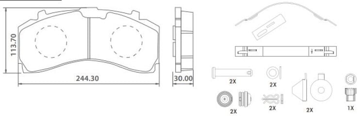 Disk Fren Balatası - Wva No: 29354/29353 - Mercedes - Ön/Arka | Oem No: K035471K50 - 4217210 - İntroway
