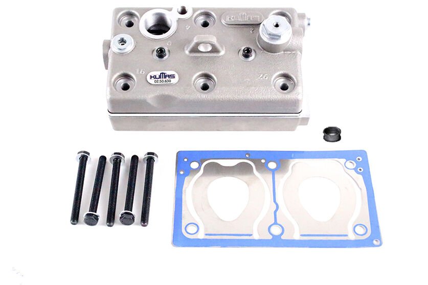 Kompresör Komple Kapak Bypas'sız (Sibopsuz) Çift Silindir Tapalı Yeni Model - Volvo - Renault - Mercedes / 11301215 - 21301115 - 9125109 - 4571304915 - 4571303715 - 4571304815 - 4571303615 - 9125101040 - 9125101010 - 9125101030 - 9125101000 - 9125109202