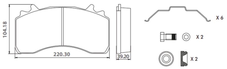 Disk Fren Balatası - Wva No: 29315 - Mercedes - Ön | Oem No: A0084206320  - İntroway