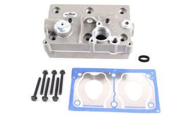 Kompresör Komple Kapak Bypas'sız (Sibopsuz) Çift Silindir Su Soğutma Tapalı - Volvo - Renault / 22244539 - 7422244539 - 9125129372 - 7421707604 - 9125149202
