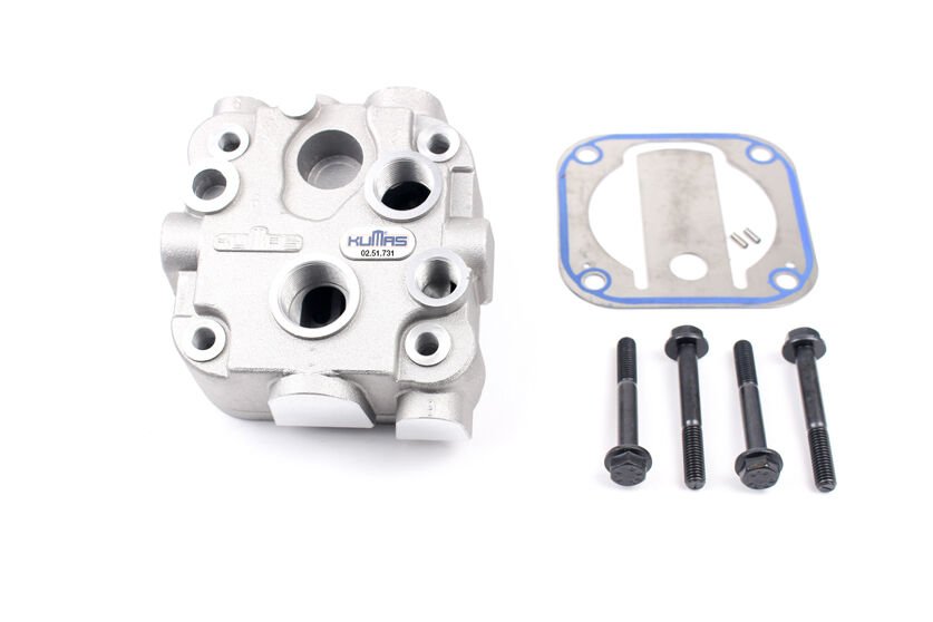 Kompresör Komple Kapak Bypas'sız (Sibopsuz) Tek Silindir - Iveco / 42471252 - SEB01682004 - 4897300 - 504016815 - LK3840 - SEB01819