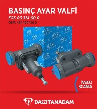 Basınç Ayar Valfi - Iveco - Scanıa / Oem: 434 100 136 0