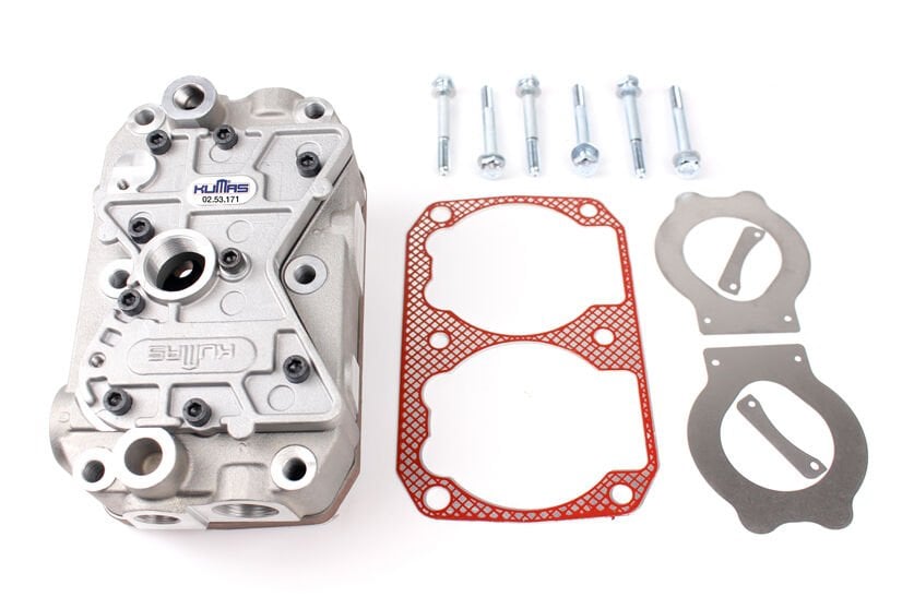 Kompresör Komple Kapak Bypas'sız (Sibopsuz) Çift Silindir - Iveco / K092098K50 - 504293718 - 504080658 - LK4937 - K031852N00 - K0920098K50