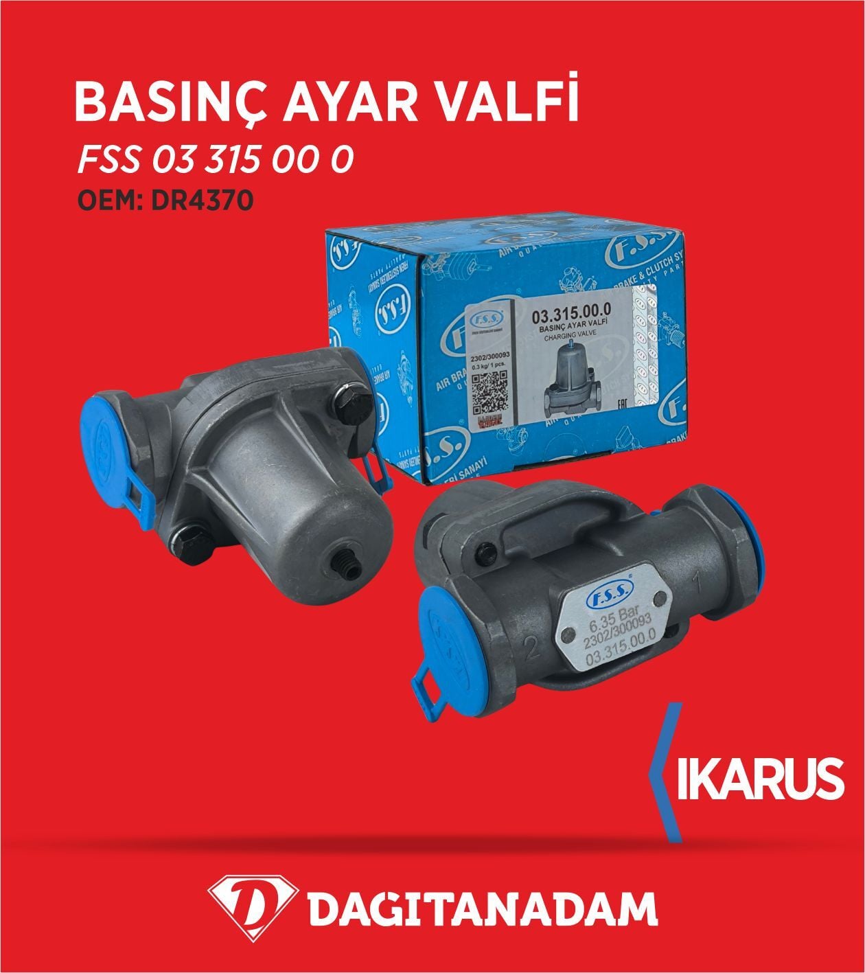 Basınç Ayar Valfi - Ikarus - Raba Optareversa / Oem: Dr4370